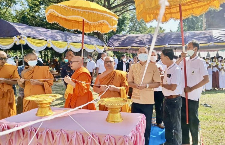 อำเภอขุนหาญ อัญเชิญพระประธาน พระโคตม พระเจ้าศรีสำโรง ประดิษฐาน อุโบสถวัดสำโรงเก่า