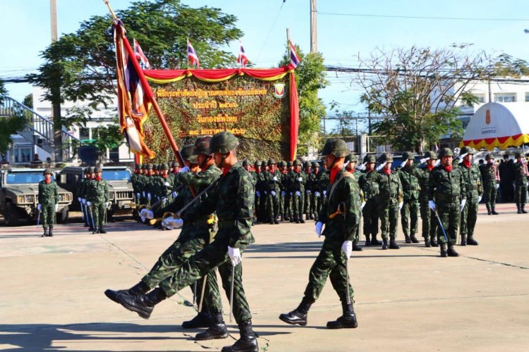 กองกำลังสุรนารี ร่วมพิธีกระทำสัตย์ปฏิญาณตนต่อธงชัยเฉลิมพล เนื่องในวันกองทัพไทย ประจำปี 2566