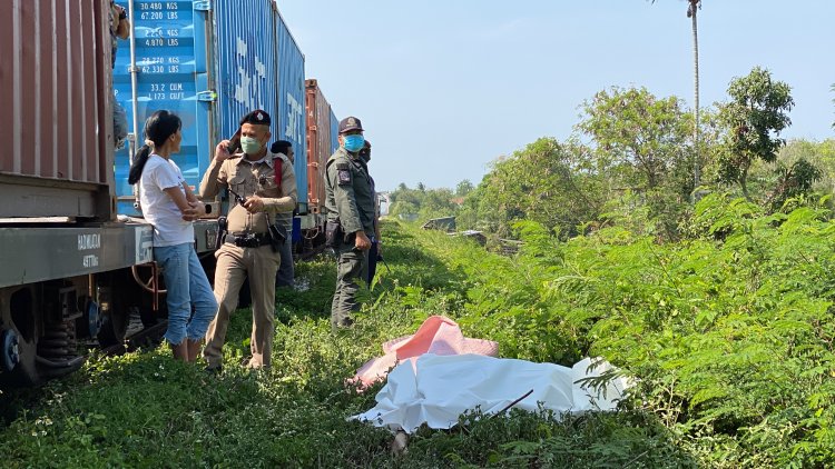 สลด!สาวใหญ่ถูกไฟขบวนบรรทุกสินค้าชนเสียชีวิตหน้ามหาวิทยาลัยหาดใหญ่