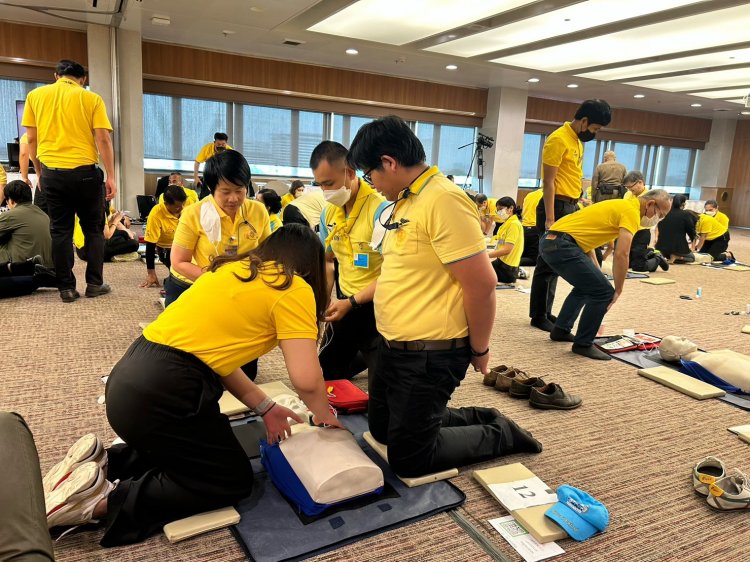 กปว. เข้าร่วมโครงการ “ฝึกอบรมและฝึกปฏิบัติการช่วยชีวิตขั้นพื้นฐาน (CPR AED Choking)”
