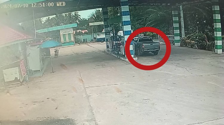 ตำรวจลานสักเร่งล่าคนร้ายขับกระบะเต็มถังแล้วซิ่งรถหลบหนี