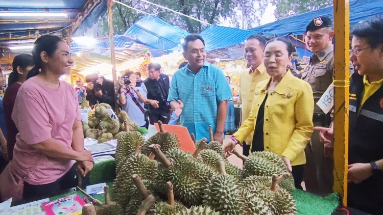 เทศกาล“ผลไม้และของดีอำเภอเสิงสาง”ฮือฮา!ยอดประมูลทุเรียนพุ่งกว่า 8.5 หมื่นบาท