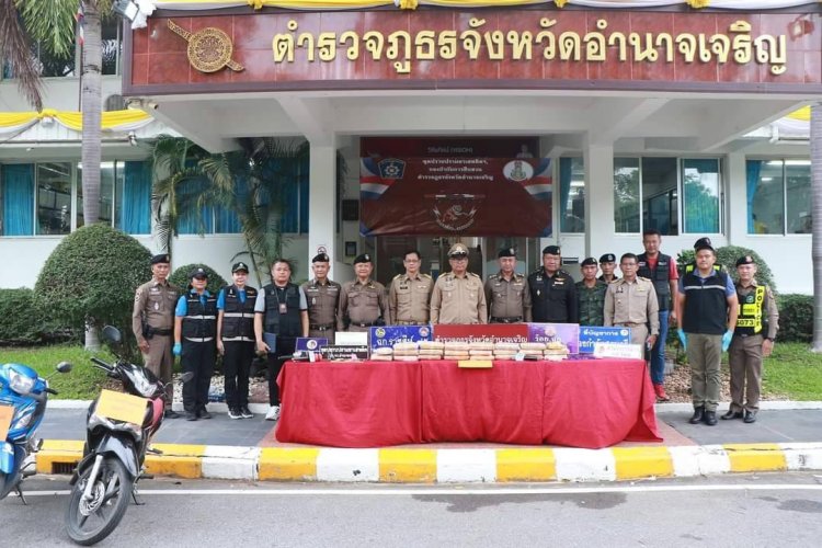 ตร.อำนาจเจริญตรวจยึดยาเสพติด (ยาบ้า) รวม 140,000 เม็ด ผู้ต้องหา 5 คน