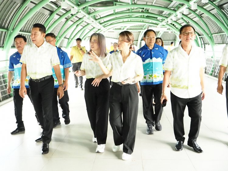 เปิดใช้งานแล้ว Skywalk เชื่อมต่อหอชมเมืองและศาลากลางจังหวัดสมุทรปราการ