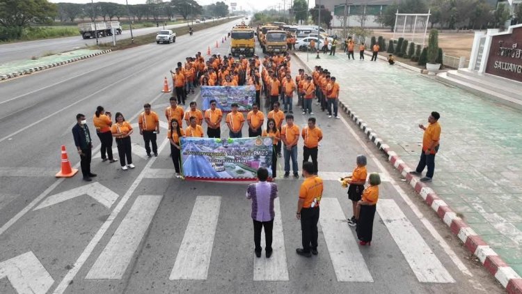 แขวงทางหลวงพิจิตร จัดกิจกรรม โครงการ ทางหลวงสดใส ไร้ขยะ ปลอดฝุ่น PM 2.5