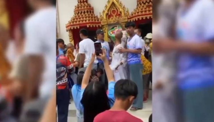 แม่นาคเศร้า!!โจรฉกซองทำบุญขณะส่งนาคเข้าโบสถ์เพื่ออุปสมบท