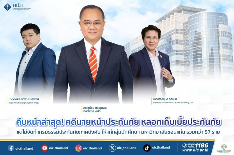 คืบหน้าล่าสุด! คดีนายหน้าประกันภัยหลอกเก็บเบี้ยประกันภัยนักศึกษาม.ขอนแก่นกว่า 57 ราย