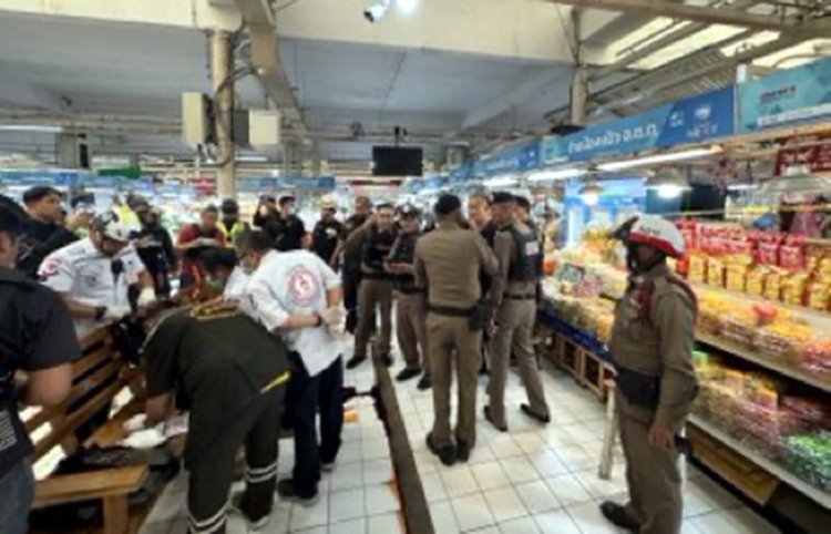 คนร้ายกราดยิงกลางตลาดอตก.ดับ 6 ศพ-รปภ.4 แม่ค้า 1 มือปืนฆ่าตัวตายตาม