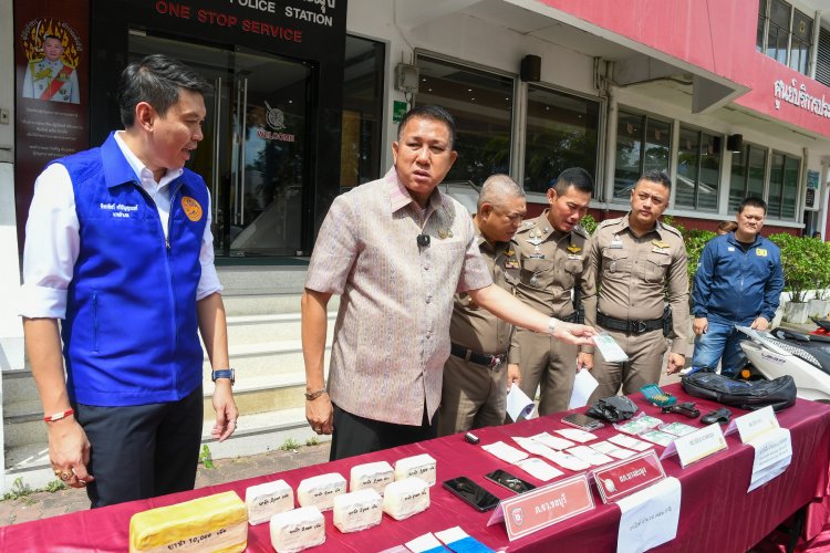 พ่อเมืองชลบุรี ปฎิบัติงานเชิงรุกจับกุมยาเสพติดตามนโยบายรัฐบาล