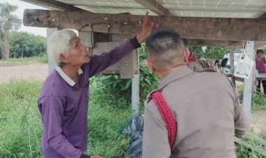 คุณตาโกรธควันออกหู!โจรแสบลักสายไฟเชื่อมแผงโซล่าเชลล์หมดเกลี้ยง