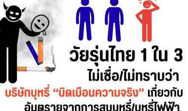 หลายหน่วยงานผนึกกำลังคุมเข้มบุหรี่ไฟฟ้า หลังผลสำรวจสุขภาพประชาชนไทยพบ “เด็ก–เยาวชน” คือกลุ่มเสี่ยงหลัก