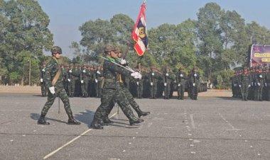 บูรพาพยัคฆ์โชว์พาว 5 กองพันผสมสวนสนามสาบานธงวันกองทัพไทยพร้อม 100%ป้องอธิปไตย