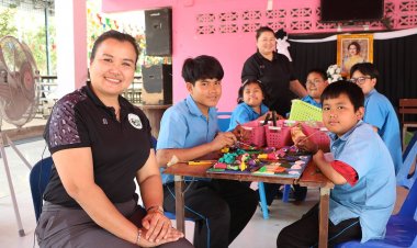 โรงเรียนบ้านหนองโกต้นแบบปั้นนักเรียนสู่สุดยอดประติมากรรมการปั้นคำขวัญราชบุรี
