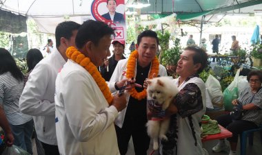 “เอกสิทธิ์” ยกทีมผู้สมัครสส.ปวงชนไทย ลุยหาเสียงคนสมุทรปราการ ยันทุกนโยบายทำได้จริงทันที