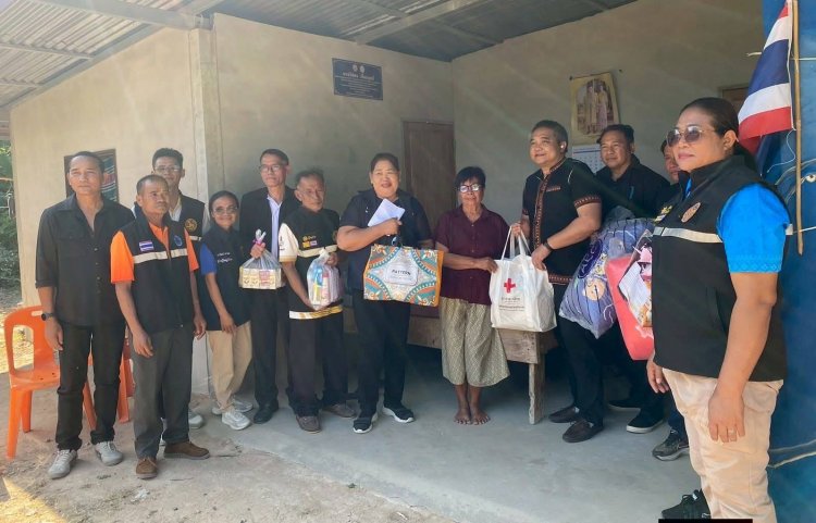 อำเภอกันทรารมย์ร่วมดำเนินกิจกรรมตามโครงการส่งความสุขปีใหม่ สายใยแห่งรัก