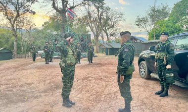ผบ.ฉก.ราชมนู ออกตรวจเยี่ยมกำลังพล และติดตามสถานการณ์ชายแดนไทย-เมียนมา