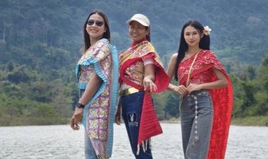 กระแสฟีเวอร์!“ห่มสไบใส่ยีนส์”ยึดเขื่อนลำแชะโพสต์ท่าถ่ายภาพอวดโฉมชาวโลก