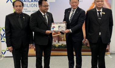 สบส.ส่งมอบพื้นที่อาคารนิทรรศารไทย (Thailand Pavilion)ณ นครโอซากา  เสร็จสมบูรณ์พร้อมมอบโล่เชิดชูพันธมิตรไทย - ญี่ปุ่น