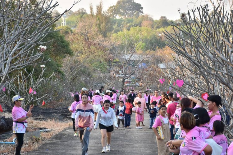 อำนาจเจริญ จัดกิจกรรมรวมพลคนเดิน วิ่ง 14 กุมภา ภูจำปา สัญญาฮัก ส่งเสริมการท่องเที่ยว
