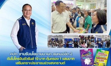 เสริมเกราะประชาชนช่วงสงกรานต์ "คปภ."  ดันไมโครอินชัวรันส์ 10 บาท คุ้มครอง 1 แสนบาท