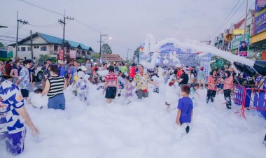 อลังการตระการตา!สืบสานประเพณีวัฒนธรรมไทยสงกรานต์อำนาจเจริญ