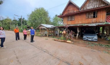 พายุฤดูร้อนถล่มภูสิงห์บ้านเรือนพังยับกว่า 10 หลัง เร่งช่วยเหลือผู้ประสบภัย