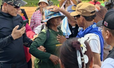 ทีมกู้ภัยศรีสะเกษปูพรมพลิกผืนป่าค้นหาพบพรานเห็ดหลงป่าพนมดงรักสภาพอิดโรย