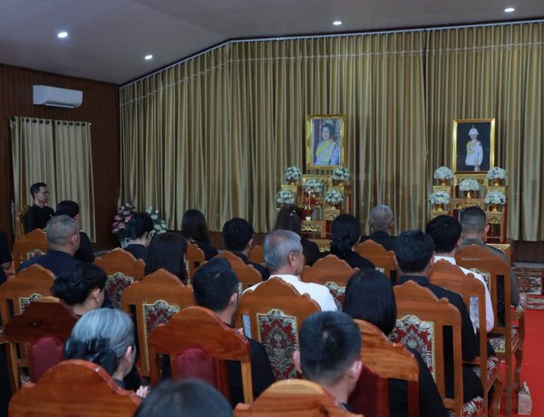 อำนาจเจริญจัดพิธีสวดพระพุทธมนต์และเจริญจิตตภาวนา อุทิศถวายพระราชกุศล ประจำเดือนมิถุนายน 2569