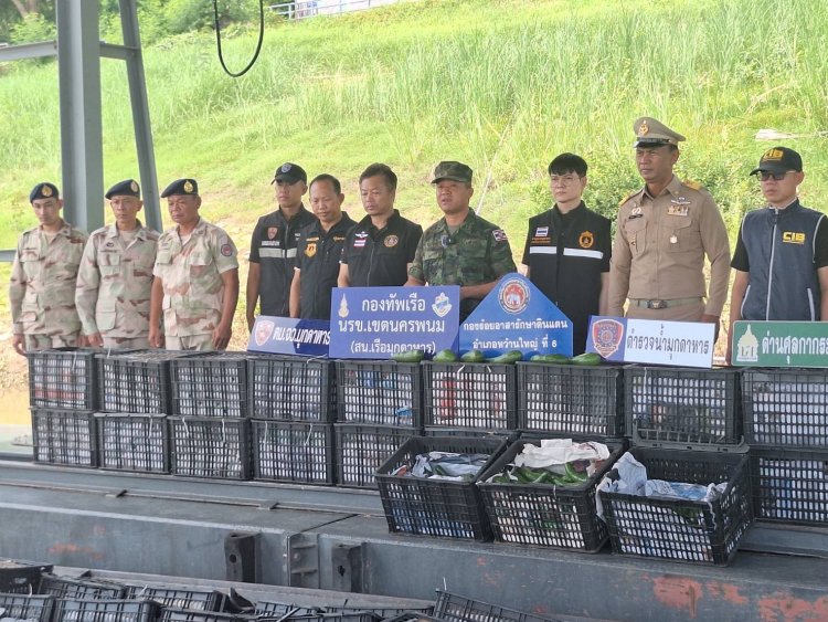 นรข. มุกดาหาร สนธิกำลังตรวจยึดอะโวคาโด 2,400 กก. ลักลอบนำเข้าจากประเทศเพื่อนบ้าน