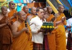นายกเล็ก โพธิ์กระสังข์ นำพุทธศาสนิกชนร่วมบุญผ้าป่าสามัคคีจรรโลงพระพุทธศาสนาให้ยืนยาวสืบไป