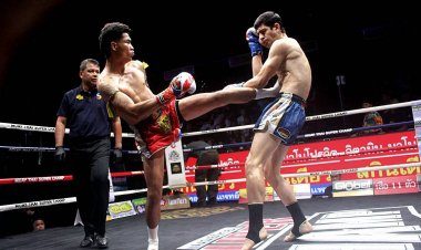 เดือดทะลุจอ "ปูซาน" ลุยแหลกสาดแข้งใส่ "ไอน่าซุกฮี" ชนะคะแนน มวยไทยSUPER CHAMP