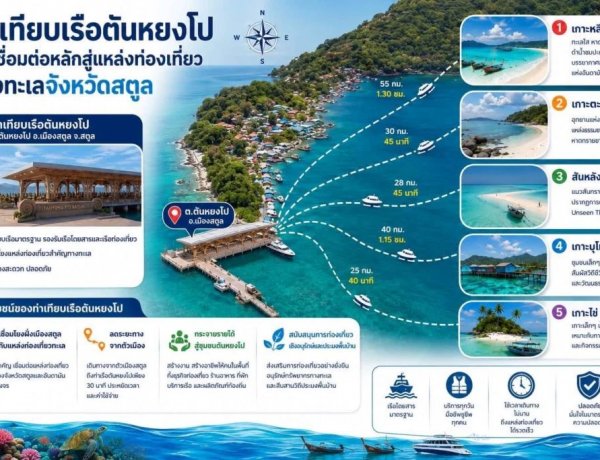 คมนาคมลุยปั้น ‘ท่าเรือตันหยงโป’ พลิกโฉมสตูลดันประตูอันดามันเชื่อมหลีเป๊ะ–ลังกาวี