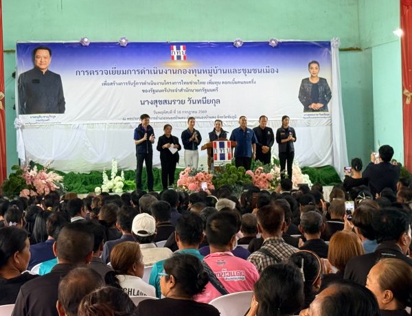 “สุขสมรวย” ลุยชัยภูมิ ดัน ‘ตลาดนัดชุมชนใหม่นาดี’ ต้นแบบเศรษฐกิจฐานราก หมุนเงิน 5 หมู่บ้าน ชูใช้เทคโนโลยีต่อยอดรายได้