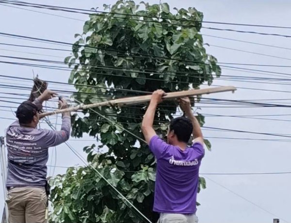 "หมวดนพ -เสี่ยหนึ่ง ภูอินน์ "ควักเงินส่วนตัวติดตั้งไฟฟ้าแสงสว่าง 4 แยกหน้าวัดหนองบัว