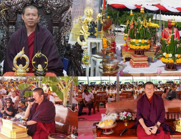 มหัศจรรย์พระอาทิตย์ทรงกลดเหนือสำนักสงฆ์พุปะหังฯ พุทธศาสนิกชนนับพันร่วมพิธีขอขมากรรมและแห่เทียนพรรษา ก่อนวันพระใหญ่