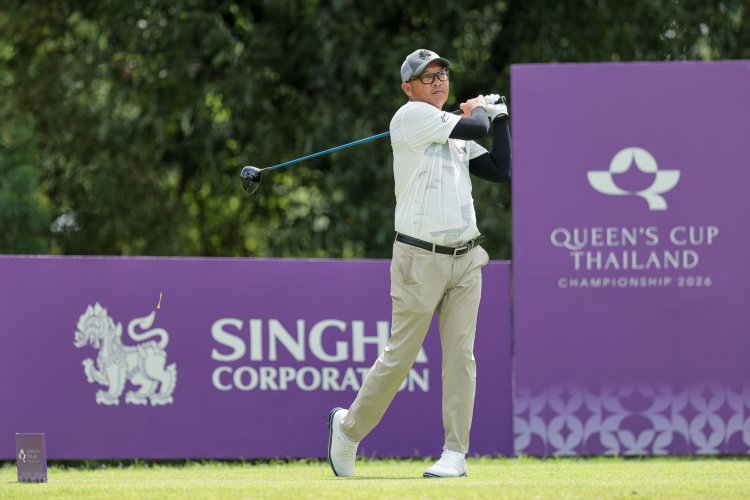 ฝนถล่มริเวอร์เดล! 36 นักกอล์ฟเล่นไม่จบ ฐิติพัศขึ้นนำศึก Queen’s Cup 2026