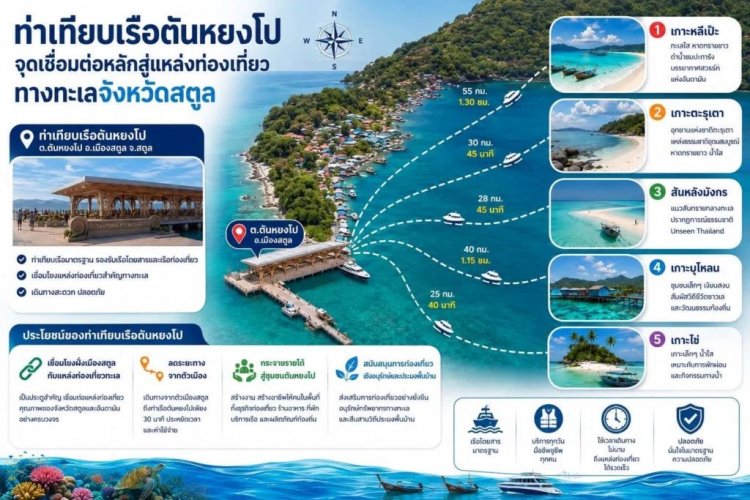 คมนาคมลุยปั้น ‘ท่าเรือตันหยงโป’ พลิกโฉมสตูลดันประตูอันดามันเชื่อมหลีเป๊ะ–ลังกาวี