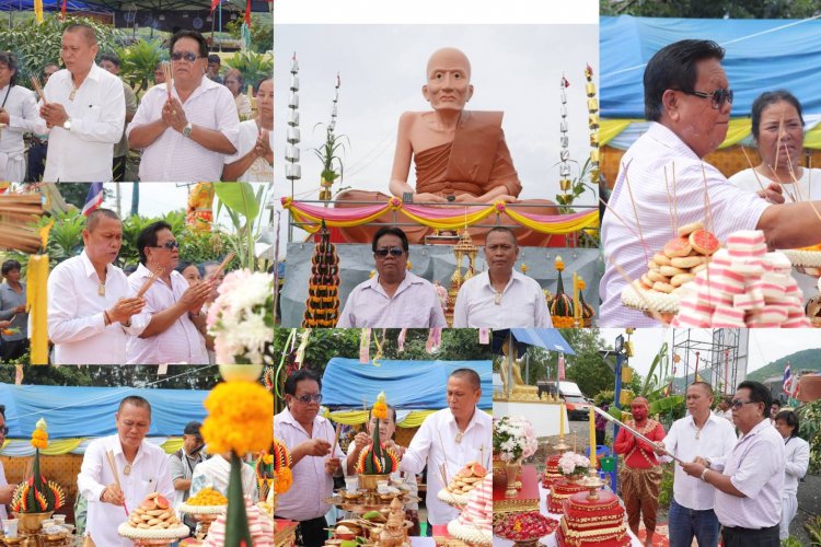 พระอาจารย์เอกธนัช อริยธัมโม นำประกอบพิธีบวงสรวงเบิกเนตร "หลวงปู่ทวด" เปิดงานบุญยิ่งใหญ่ ณ วัดทรัพย์สวรรค์ จ.นครสวรรค์