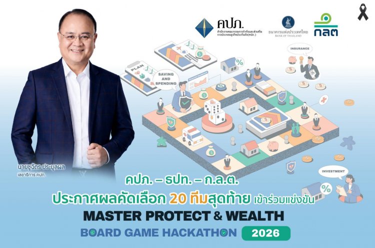 คปภ. – ธปท. – ก.ล.ต. ประกาศผลคัดเลือก 20 ทีมสุดท้าย เข้าร่วมแข่งขัน Master Protect & Wealth Board Game Hackathon 2026