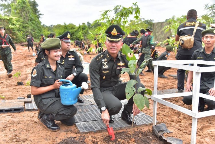 “ปลูกป่า 3 ปราสาท เฉลิมพระเกียรติฯ” ฟื้นฟูป่าชายแดนสุรินทร์ เป้าหมาย 5,000 ต้น