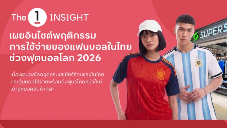 The 1 Insight ชี้บอลโลก 2026 จุดแสกระผู้บริโภคหน้าใหม่ ควักกระเป๋าซื้อสินค้ากีฬา เสื้อบอลมาแรง